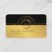 ラグジュアリー王室の金ゴールドラウンド抽象芸術プロフェッショナル 名刺 (正面)