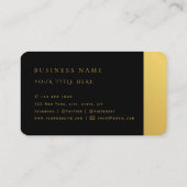 ラグジュアリー王室の金ゴールドラウンド抽象芸術プロフェッショナル 名刺 (裏面)