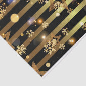 ラグジュアリー白熱［赤熱］光を放つシャイニー金ゴールドの雪と星 薄葉紙 (詳細)