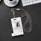 ラグジュアリー白黒金ゴールドマーブルプロフェッショナル公証人 バッジ