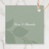 ラグジュアリー秋の結婚式セージグリーン フェイバータグ (裏面)