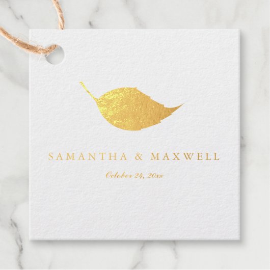 ラグジュアリー秋の結婚式セージグリーン フェイバータグ (正面)