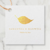 ラグジュアリー秋の結婚式ブルゴーニュ フェイバータグ (正面)