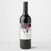 ラグジュアリー秋ウィンター結婚フローラ ワインラベル (正面)