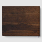 ラグジュアリー素朴ウッドストリングライトバラズ結婚ズ ゲストブック (裏面)