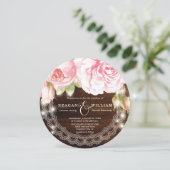 ラグジュアリー素朴ウッドバラ結婚ズ 招待状 (スタンド正面)