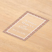 ラグジュアリー素朴テラコッタタイルバーンドオレンジ結婚ズ アクリル招待状 (レイダウン)