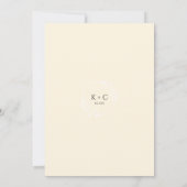 ラグジュアリー結婚クリーエレガントム書道スクリプト 招待状 (裏面)