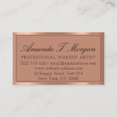 ラグジュアリー結婚サービスのイベント生産銅 名刺 (裏面)