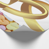 ラグジュアリー結婚ズエレガントなウェディングリングラッピング紙 ラッピングペーパー (角)