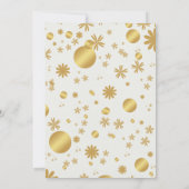 ラグジュアリー結婚ズネイビーブルー書簡黄金 招待状 (裏面)