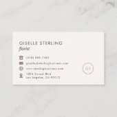 ラグジュアリー結婚ズフローリスト赤面ピンクミニマリスト 名刺 (裏面)