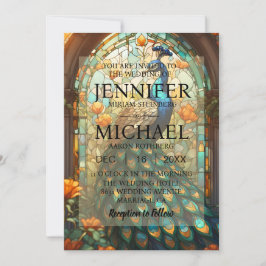 ラグジュアリー結婚ズ威厳のある：孔雀招待状 招待状