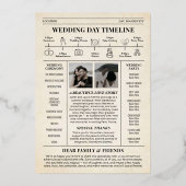 ラグジュアリー結婚ズ新聞プログラムのフォイルカード 箔招待状 (裏面)