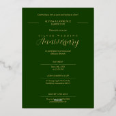 ラグジュアリー結婚ズ・アニバーサリー2写真オーバーレイ・オーバル 箔招待状 (裏面)