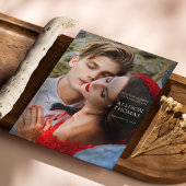 ラグジュアリー結婚フォトサンキューカード サンキューカード