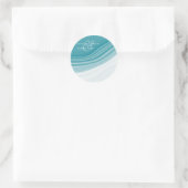 ラグジュアリー結婚マーブルパーソナライズされたズ ラウンドシール (バッグ)