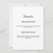 ラグジュアリー結婚式招待状エレガントミニマリストウェッド 招待状 (裏面)