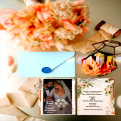 ラグジュアリー結婚式招待状カーエレガントド – ブライド&ブランド ポストカード