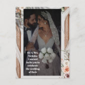 ラグジュアリー結婚式招待状カーエレガントド – ブライド&ブランド ポストカード (正面)