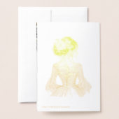 ラグジュアリー結婚式招待状カーエレガントド – ブライド&ブランド 箔カード (裏面封筒付き)