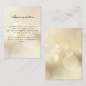 ラグジュアリー結婚金ゴールドの宿泊詳細 エンクロージャーカード (正面/裏面)