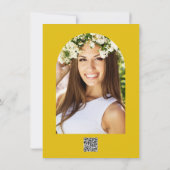 ラグジュアリー美しい金ゴールドドリップピーコックフェザー誕生日 招待状 (裏面)