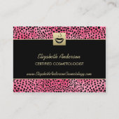 ラグジュアリー美容ピンクチータプリントアポイントメント 予約カード (正面)