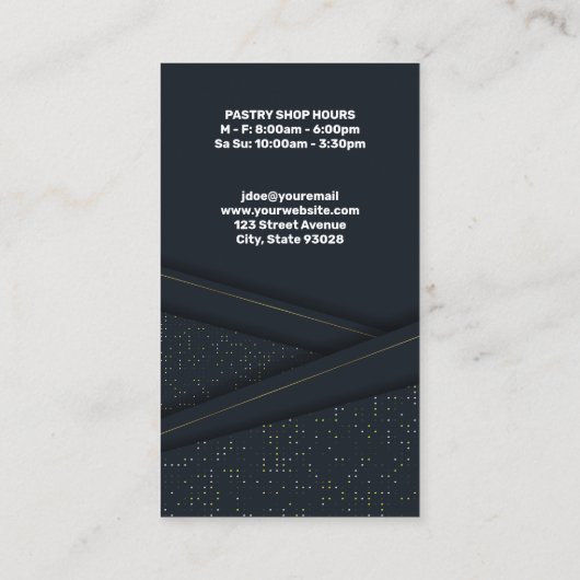 ラグジュアリー背景 | ウィスクアイコン 名刺 (裏面)