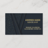 ラグジュアリー背景 |モノグラム 名刺 (裏面)