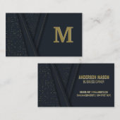 ラグジュアリー背景 |モノグラム 名刺 (正面/裏面)