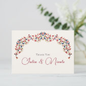 ラグジュアリー芸術的ボタニカルフローラ結婚ペイズリー (スタンド正面)