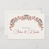 ラグジュアリー芸術的ボタニカルフローラ結婚ペイズリー (正面/裏面)