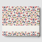 ラグジュアリー芸術的ボタニカルフローラ結婚ペイズリー ゲストブック (裏面)