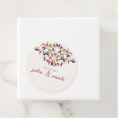 ラグジュアリー芸術的ボタニカルフローラ結婚ペイズリー フェイバータグ (インサイチュ)