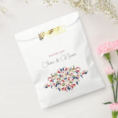 ラグジュアリー芸術的ボタニカルフローラ結婚ペイズリー フェイバーバッグ (封をした状態)