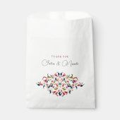 ラグジュアリー芸術的ボタニカルフローラ結婚ペイズリー フェイバーバッグ (正面)