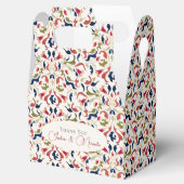 ラグジュアリー芸術的ボタニカルフローラ結婚ペイズリー フェイバーボックス (オープン)