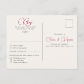 ラグジュアリー芸術的ボタニカルフローラ結婚ペイズリー ポストカード (裏面)