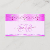 ラグジュアリー華美なピンクきらめくダイヤモンドイニシャル 名刺 (正面)