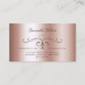 ラグジュアリー華美コー縁どナーとロゴバラ金ゴールド 名刺 (裏面)