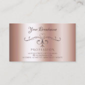 ラグジュアリー華美コー縁どナーイニシャルバラ金ゴールド 名刺 (裏面)