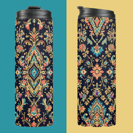ラグジュアリー華美ダムマスクパターンとフローラモチーフ タンブラー