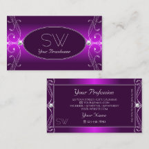 ラグジュアリー華美パープルグラデーションスパークルジュエリーイニシャル