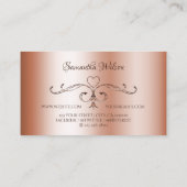 ラグジュアリー華美ロセ縁どゴレング付きコーナー 名刺 (裏面)