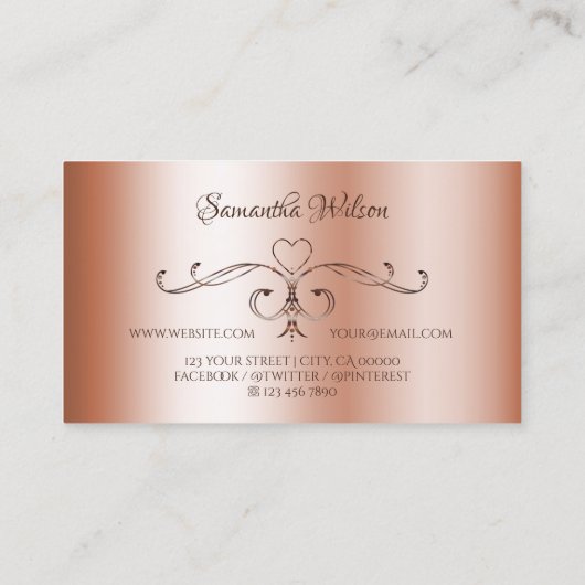 ラグジュアリー華美ロセ縁どゴレング付きコーナー 名刺 (裏面)