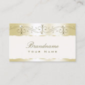 ラグジュアリー華美金ゴールドきらめくジェルパステルクリーム 名刺 (正面)