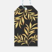 ラグジュアリー葉ゴールデン結婚ズの感謝のギフトラベル ギフトタグ (裏面)