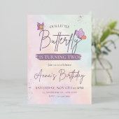 ラグジュアリー誕生日招待状 箔招待状 (立ち正面)