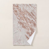 ラグジュアリー赤面ピンクローズグリッターマーブル バスタオルセット (ハンドタオル)